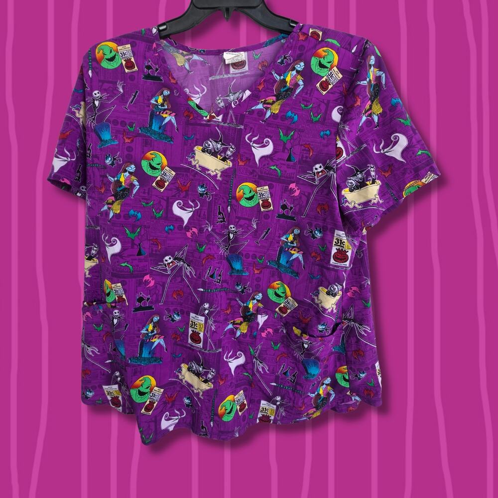 Disney The Nightmare Before Christmas Scrub Top